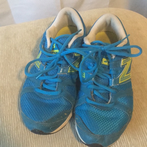 Women’s New Balance sneakers 8 teal/yellow - Picture 3 of 3